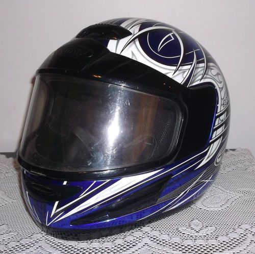 Snowmobile helmet gmax 38x modular flip up face blue/ black/silver small used