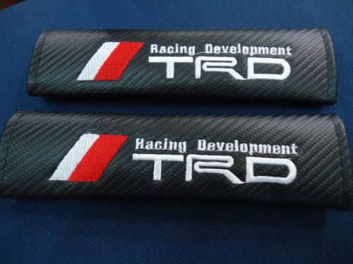 Trd seat belt cover shoulder pads carbon black x 2 pieces