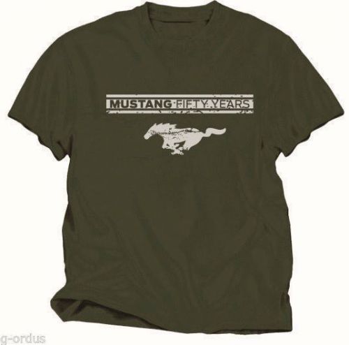 New army or military green ford mustang 50th anniversary shirt! choice l xl xxl!