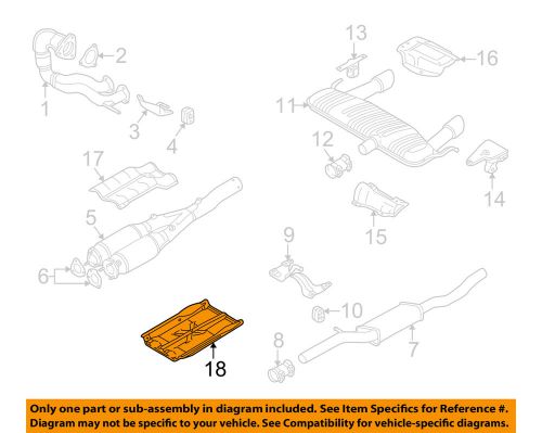 Audi oem 01-06 tt quattro 1.8l-l4 exhaust-converter shield 1j0253243t