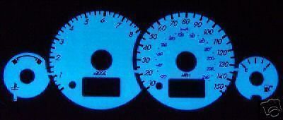 Usa free ship 1999-2003 mercury cougar xr7 blue glow gauge face overlay new