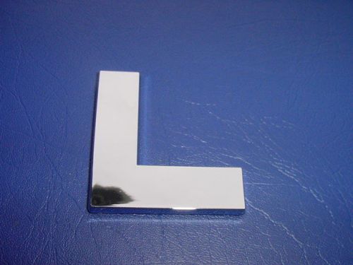 Formula boat logo emblem chrome letter 2-5/8&#034; high &#034;l&#034; we have all letters avail