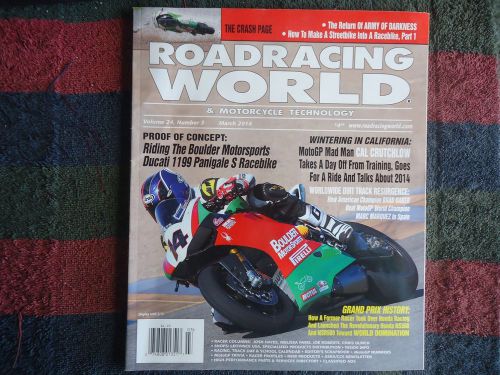 Roadracing world &amp; motorcycle technology march 2014 magazine unread new!!