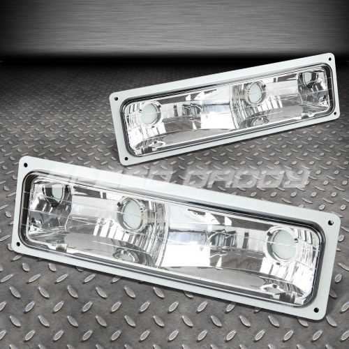 Fits 88-98 chevy gmt400 c10 c/k gmt400 suburban chrome lens bumper parking light