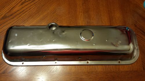 Nos bbc 396 427 454 gm 66 67 68 69 70 71 chevelle camro nova chrome valve cover