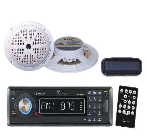 Cd mp3 am/fm usb sd black radio w/2  5.25&#034; black 100w speakers and radio cover