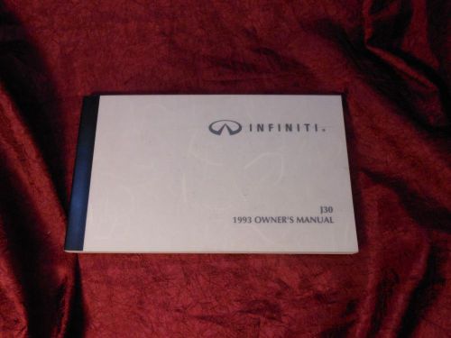 Infiniti 1993 j30 owner&#039;s manual - nice condition - book only