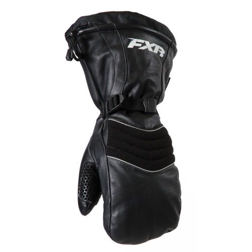 Fxr leather womens snow mitts black