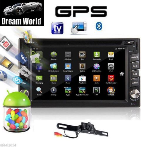 Double 2 din 6.2&#034; android4.4 car stereo dvd player radio gps 3g wifi tv + camera