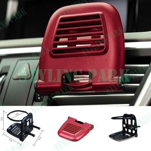 Red car sedan fold foldable drink bracket air vent beverage cup holder pad mount