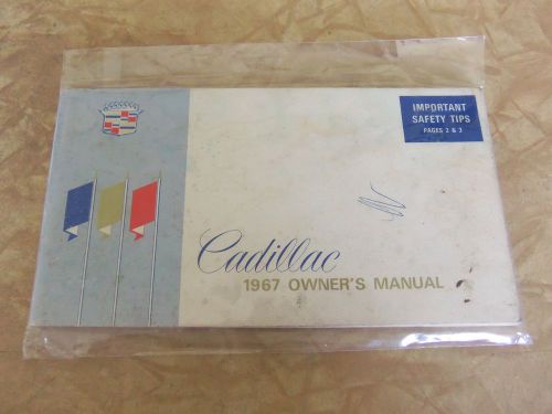 1967 cadillac owners manual w/jacket cover oem gm original 67