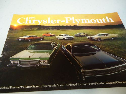 73 chrysler-plymouth showroom catalog great. cond.