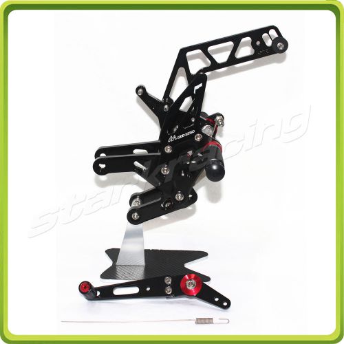 Yamaha yzf-r1 2015 cnc anodized adjustable set rearset rear set foot pegs black