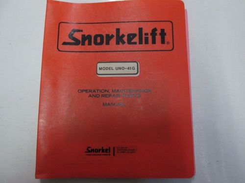 1988 snorkelift operation maintenance repair parts manual factory oem book used