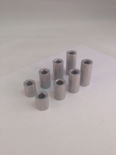 8 aluminum bolt spacers - 5/8 od x 3/8 id  made in usa   3/4,1,1-1/4,1-1/2  j1-3