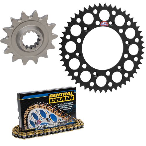 Renthal 520 chain &amp; 14-51 sprocket kit black for 1997-2002 kawasaki klx300r