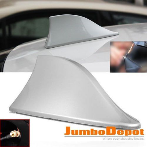 Silver car shark fin style roof mount fm/am radio antenna aeria for honda accord