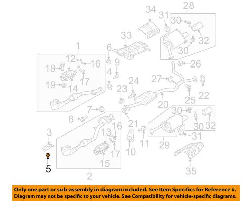 Subaru oem 10-15 outback 3.6l-h6 exhaust-converter &amp; pipe nut 902370010