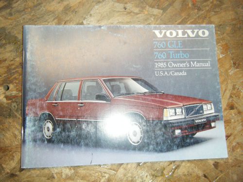 1985 volvo 760 gle 760 turbo original factory owners manual operators book