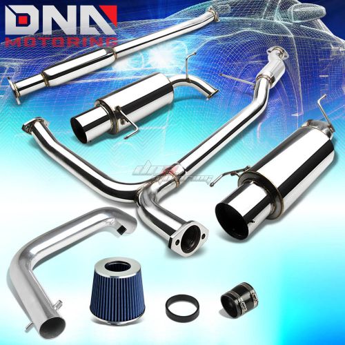 For accord cg v6 cat back exhaust muffler 4.5&#034;tip+cold air intake induction pipe