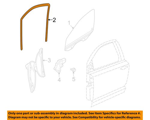 Dodge chrysler oem 09-15 journey front door-upper weather strip left 5076871af