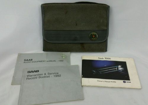 Saab 9000 m 1992 1992 factory owners manual hand book guide folder holder set