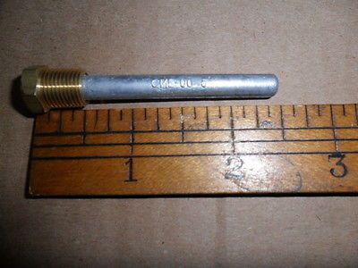 Canada metals zinc 1/8 in. npt pencil anode e00 e-00 eoo e-oo with brass plug