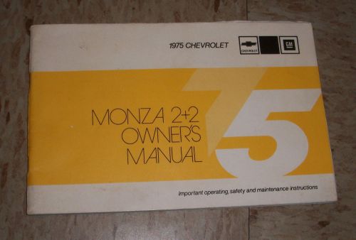 1975 chevrolet monza  owners manual instruction book