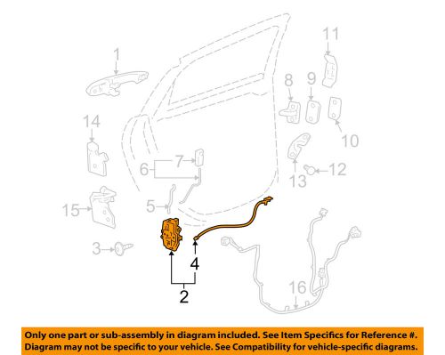 Chevrolet gm oem 06-11 impala rear door-lock 20790500