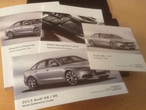 2013 audi  a6 /s6 owners manuals and cover .