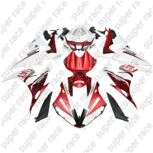 New abs red with whitefairing bodywork injection for 2004-2006 yamaha yzf r1