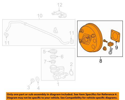 Power brake booster honda oem 01469t7wa00