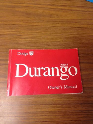 2002 dodge durango owners manual