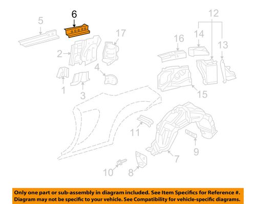 Toyota oem mr2 spyder inner-quarter panel-upper reinforcement right 6554717010