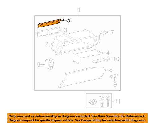 Lexus toyota oem 06-15 is250-glove box frame plate 5551353020