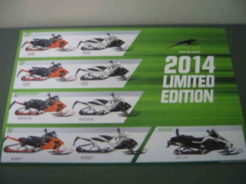 Arctic cat 2014 limited edition snowmobiles models pictorial sheet placemat