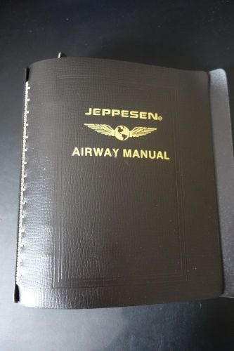 Jeppesen am621134 airway manual standard leather binder 2&#034;binder