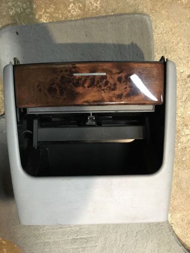 2000-2006 bmw x5 e53 rear center console cup holder cupholder wood grain oem