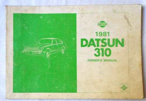 1981 datsun 310  owners manual original