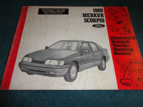 1989 merkur scorpio wiring / vacuum shop manual / original book