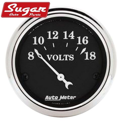 Auto meter 1791 old tyme black; voltmeter gauge