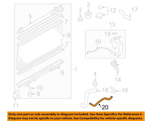 Infiniti nissan oem 06-08 m35 3.5l-v6 radiator-hose left 21632eg100