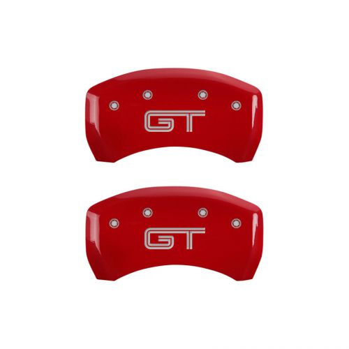 Mgp ford mustang 05-10 mustang logo red caliper cover 4 pc p/n 10197smg2rd