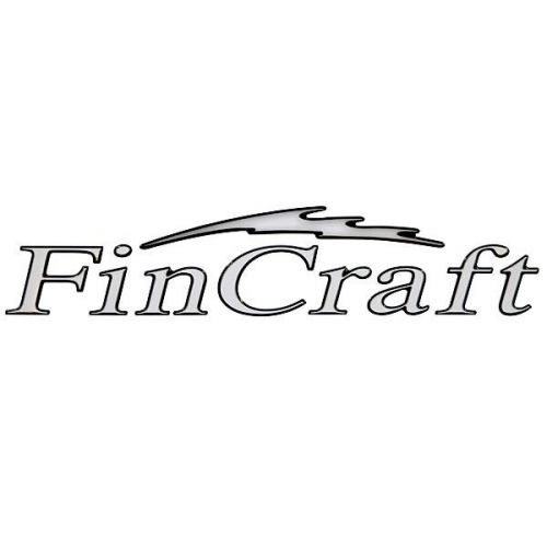 Fincraft 140776-01 raised silver and black 8600652 vinyl marine cc boat  decal