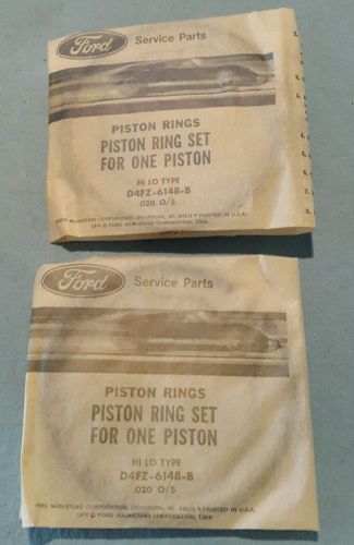 Ford oem partial piston ring set nos d4fz-6148-b hi-lo 0.20 1.6l 4 cyl. engine