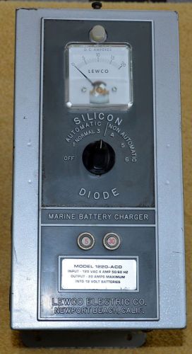 Lewco marine battery charger silicon diode model 1220-acd 3-bank made in usa