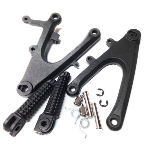 Foot pegs for yamaha yzf r1 yzf-r1 2004 2005 2006 black front rider bracket