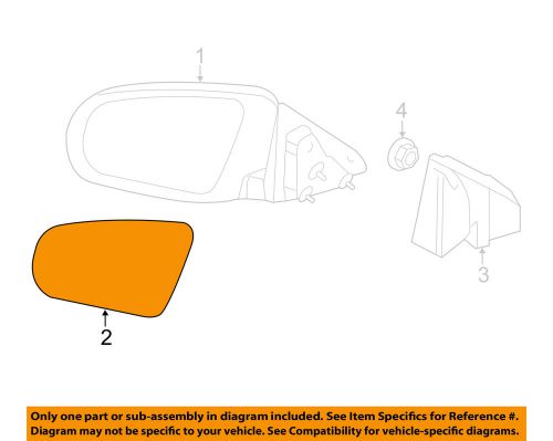 Chrysler oem 11-14 200 outside mirrors-front door-mirror glass left 68101147aa