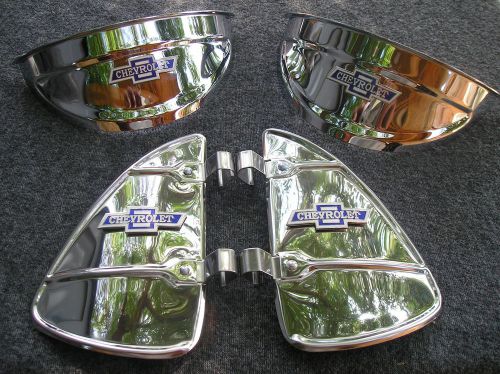 New set right / left of vintage style headlight visors and window breeze set 86