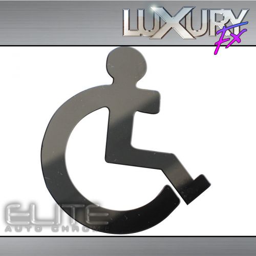 Stainless steel handicap symbol emblem - luxfx1753